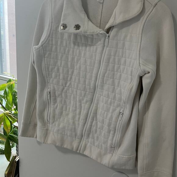 Lululemon White Fleece Be True Jacket Size 6 - Picture 4 of 6